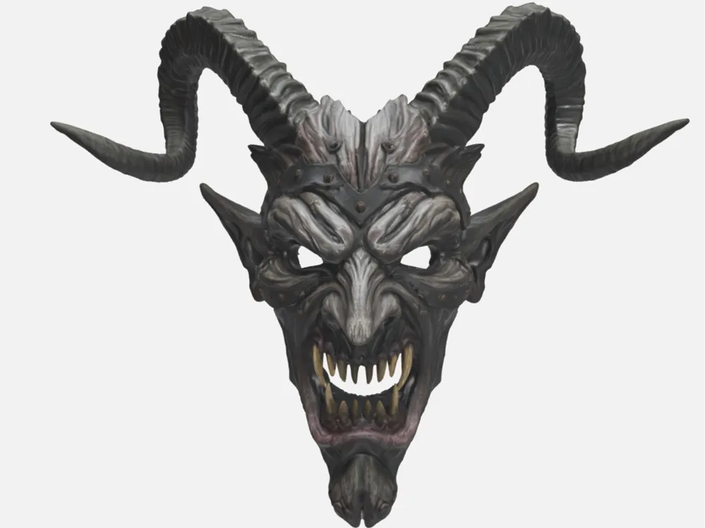 Krampus Maske, Wearable Dämonen-Hörner-Maske