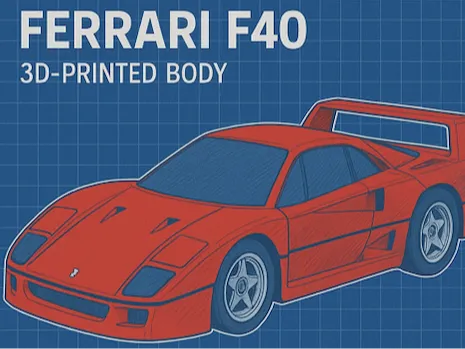 Carrocería Ferrari F40 Kyosho Mini-Z (Scale 1/28)