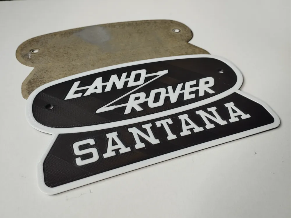 Land Rover SANTANA plate for real car, another view - Number Plate Frames & Holders, landrover