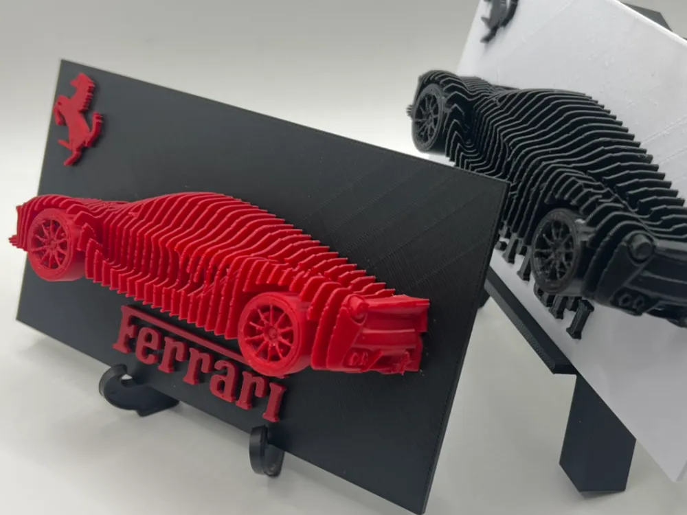 Layered sculpture Ferrari