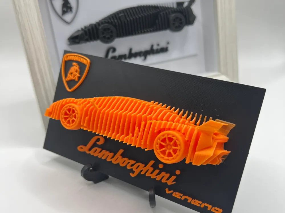 Layered sculpture Lamborghini Veneno