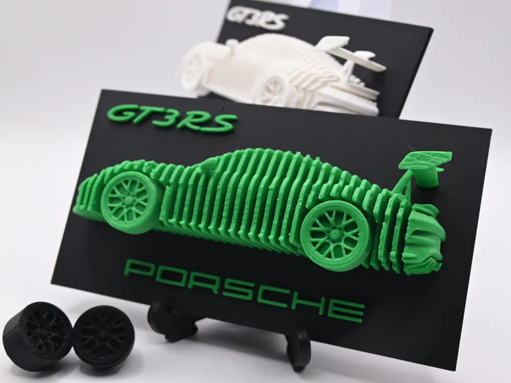 Porsche 911 GT3 RS layered sculpture