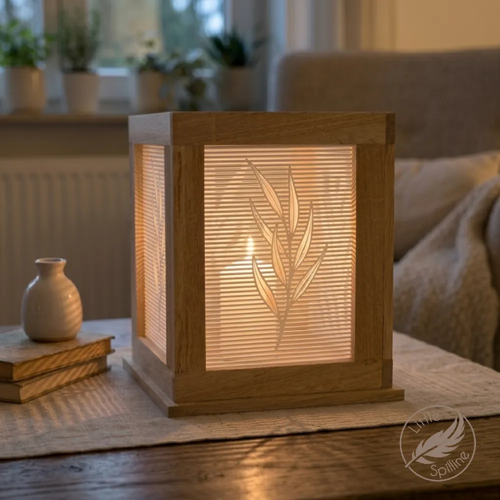 Klötzcheneinsatz "Leaf" für Windlicht, photo 2 of 4 - Klötzcheneinsatz "Leaf" für Windlicht Household