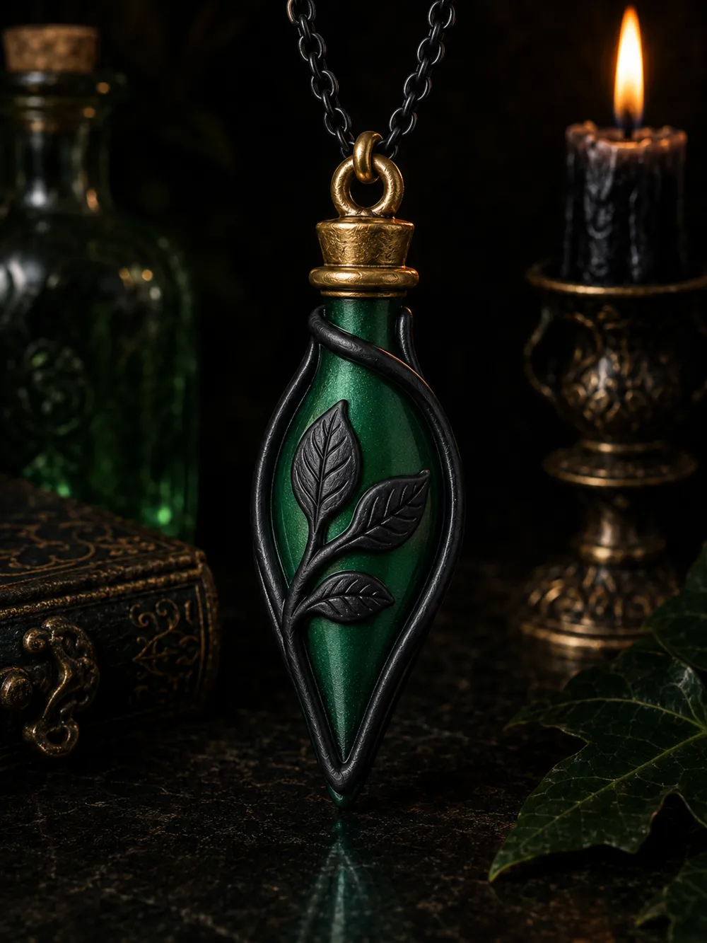 Leaf Potion Pendant, photo 4 of 4 - Leaf Potion Pendant Jewellery & Accessories