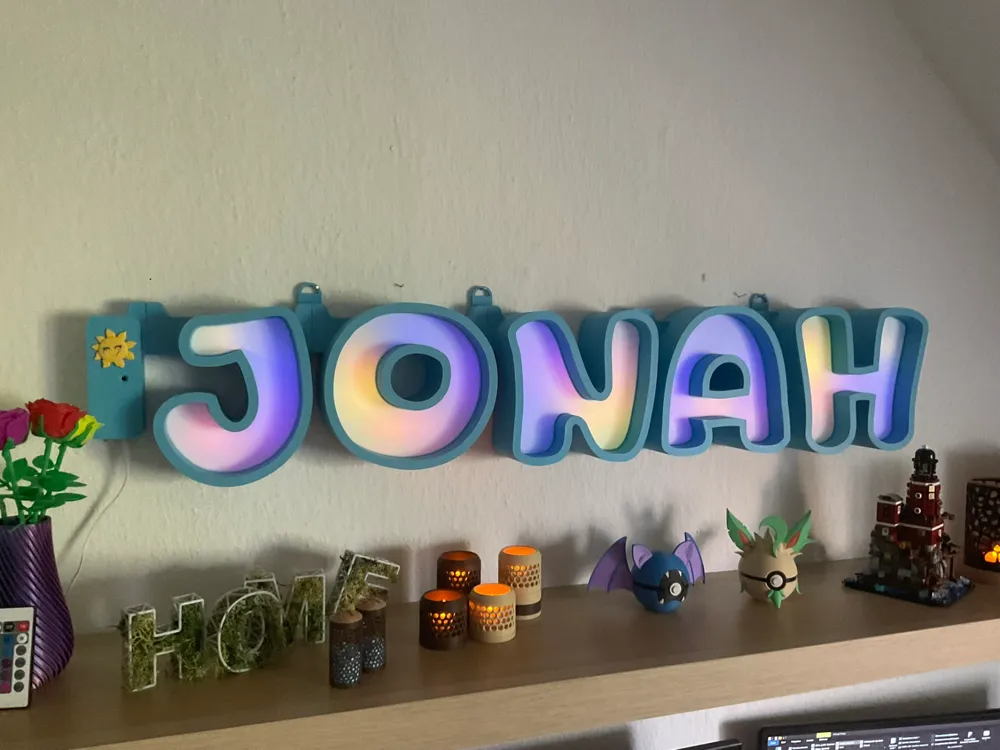 LED letters A-Z name lamp name lamp plugWLED
