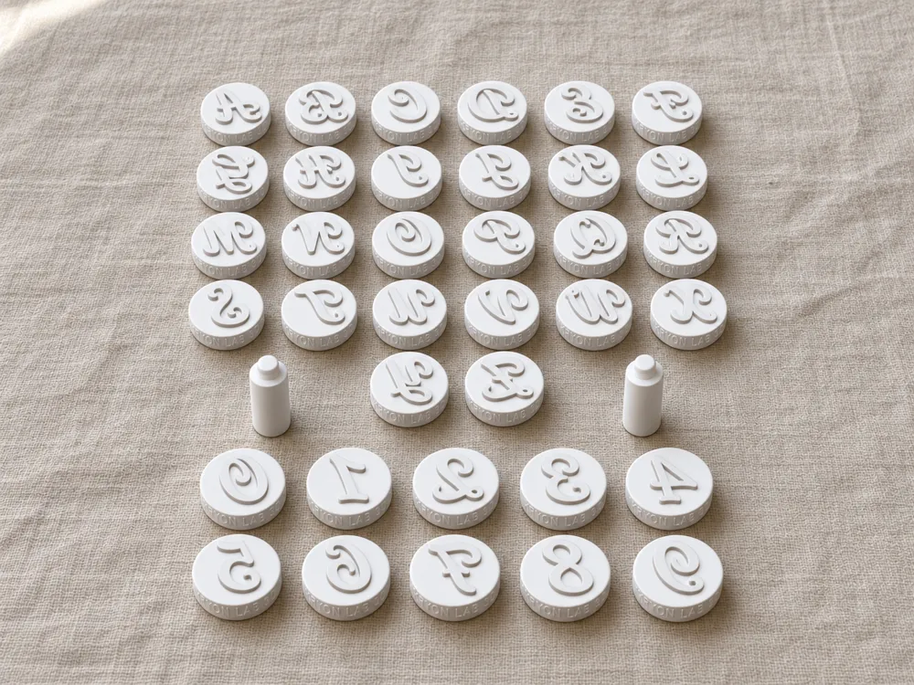 Letter & Number Brigadeiro Stamps Threaded Handles, photo 3 of 4 - Letter & Number Brigadeiro Stamps Threaded Handles Art & Craft Supplies