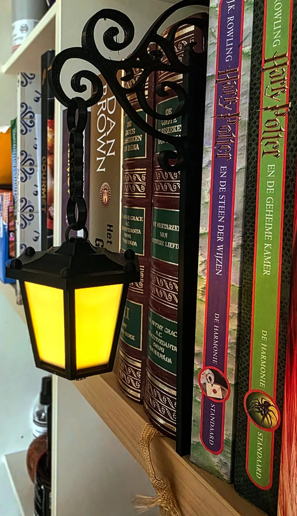 Library Lantern Bookshelf Lamp with Stand, photo 2 of 5 - Lanterns, bookshelf lantern
