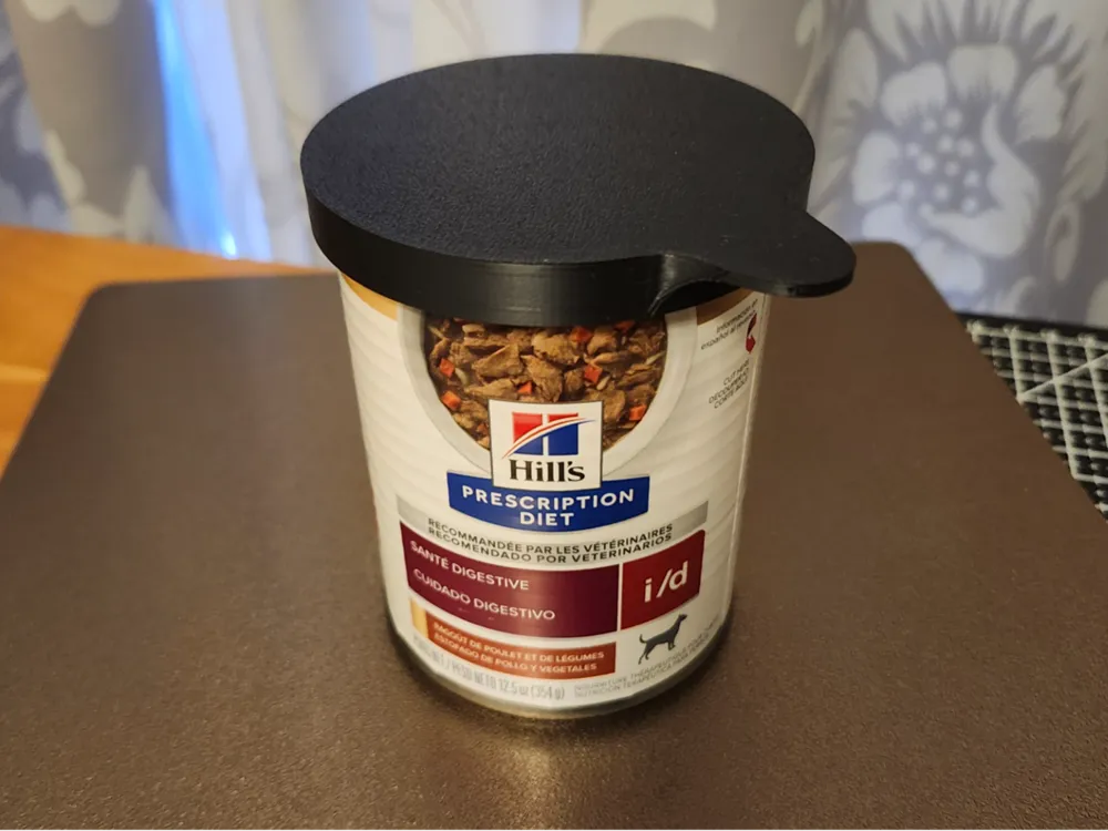 Lid in PLA for canned dog food 75mm