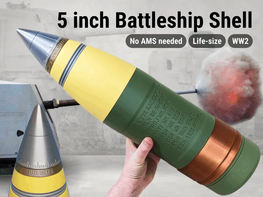 Life-size Battleship Shell | WW2 5-inch