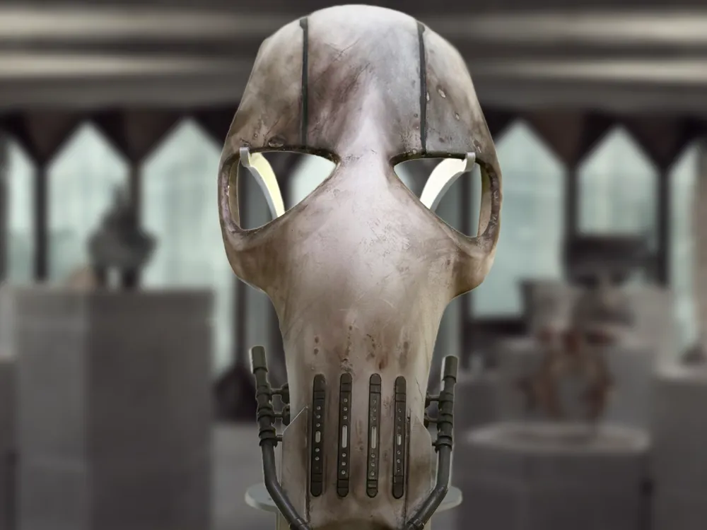 Life Size General Grievous Mask with Stand