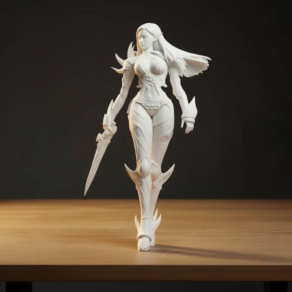 Lineage 2 Interlude female Elf warrior, photo 4 of 4 - Lineage 2 Interlude female Elf warrior Figurines & Collectibles