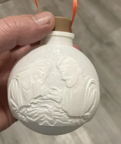 Lithophane Baby Jesus Christmas Ornament, photo 3 of 4 - Christian Decor & Crosses, light up