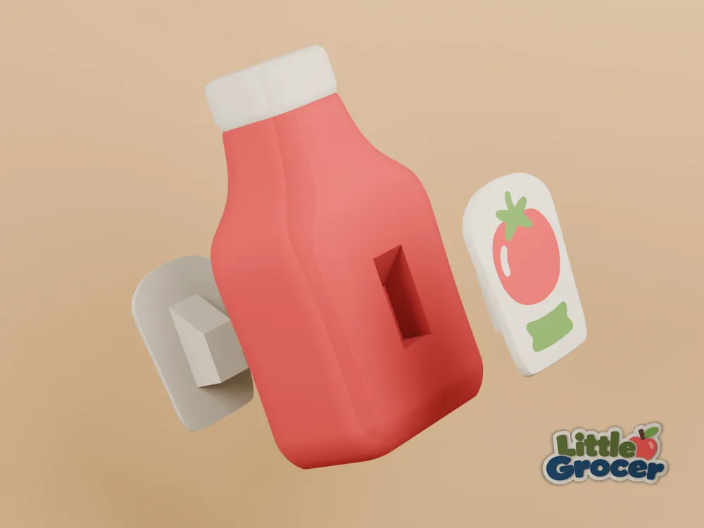 Little Grocer | Tomato Ketchup | Playset Expansion, photo 3 of 4 - Little Grocer | Tomato Ketchup | Playset Expansion Toys & Games