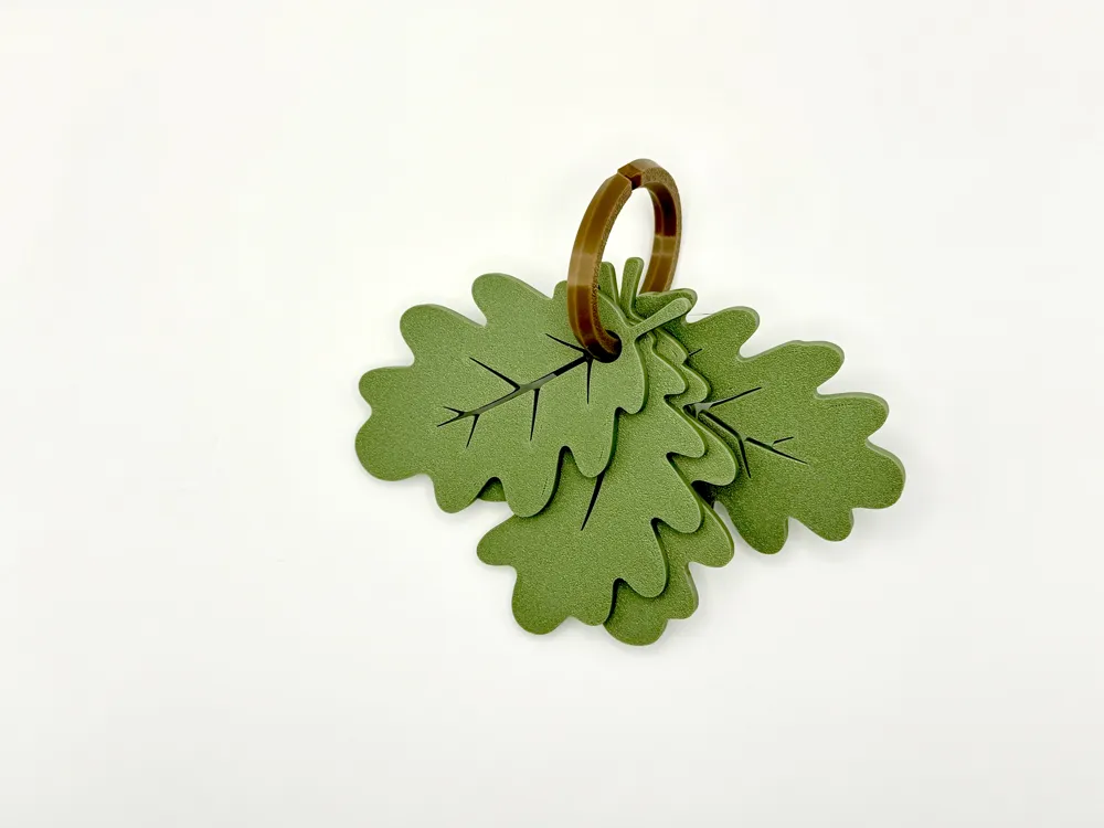 Little Oak Leaf Baby Play Ring, photo 2 of 4 - Little Oak Leaf Baby Play Ring Keychains