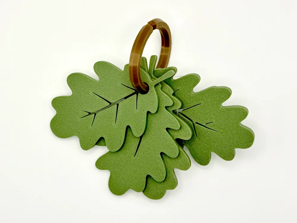 Little Oak Leaf Baby Play Ring, photo 4 of 4 - Little Oak Leaf Baby Play Ring Keychains