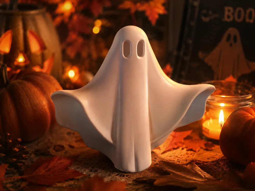 Little Spooky Ghost, Cute Halloween Desk Buddy, photo 3 of 4 - Little Spooky Ghost, Cute Halloween Desk Buddy Desk & Office