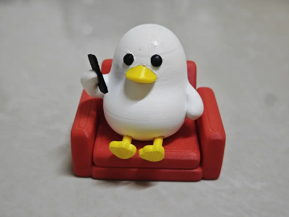 Little White Duck Series · Moyu Brush Video Duck, photo 3 of 4 - Bird Figurines, Desktop decorations