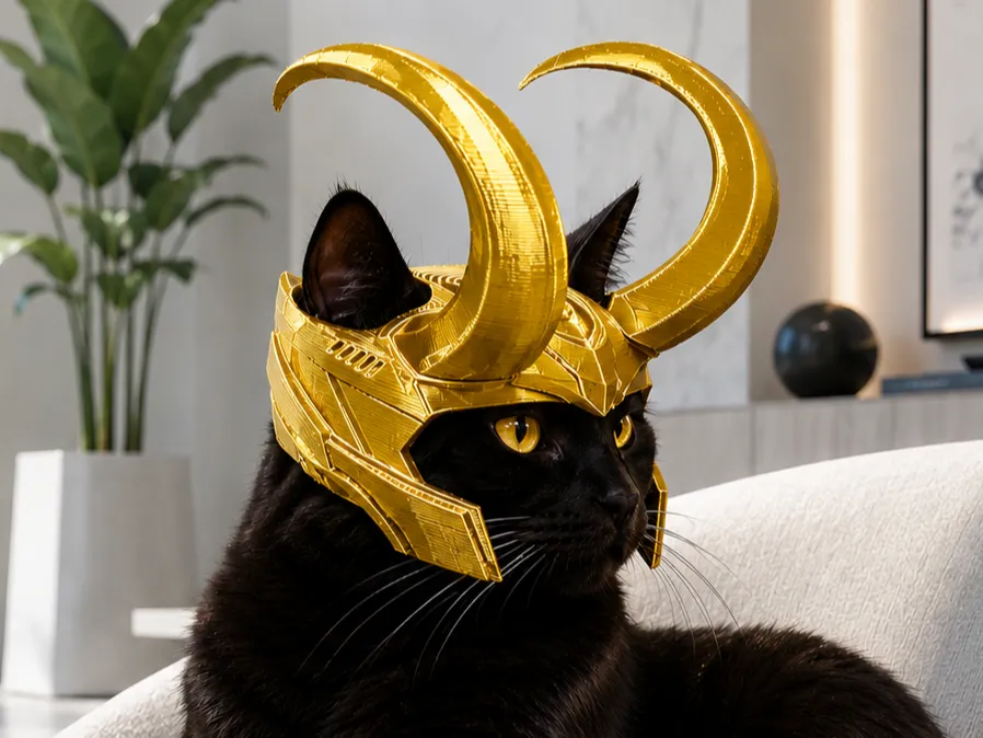 Loki style cat helmet!