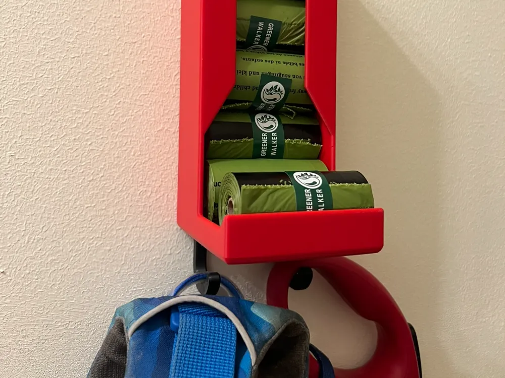 Longer Leash Hooks for Poo Bag Holder, another view - Leash & Poop-bag Holders, poop