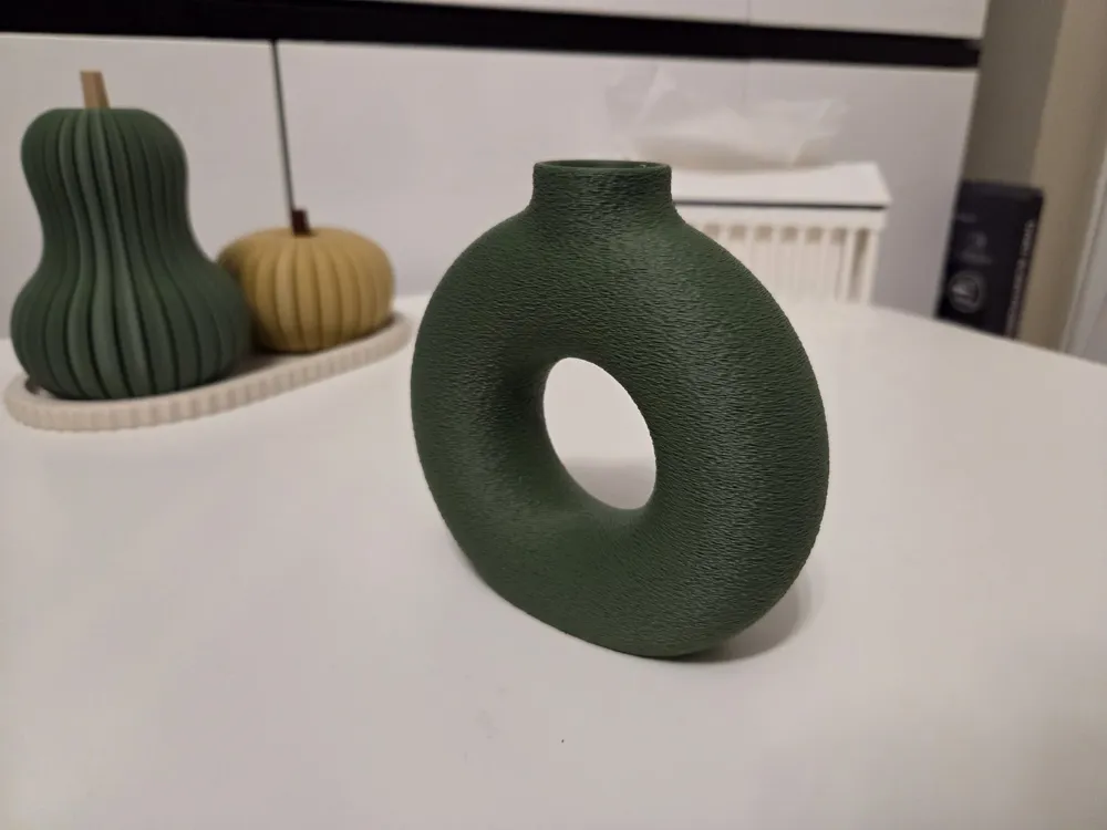 Loop Vase, Minimalist Sculptural Donut Vase, photo 2 of 4 - Loop Vase, Minimalist Sculptural Donut Vase Household
