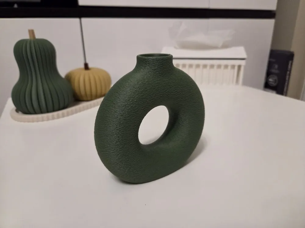 Loop Vase, Minimalist Sculptural Donut Vase, photo 3 of 4 - Loop Vase, Minimalist Sculptural Donut Vase Household
