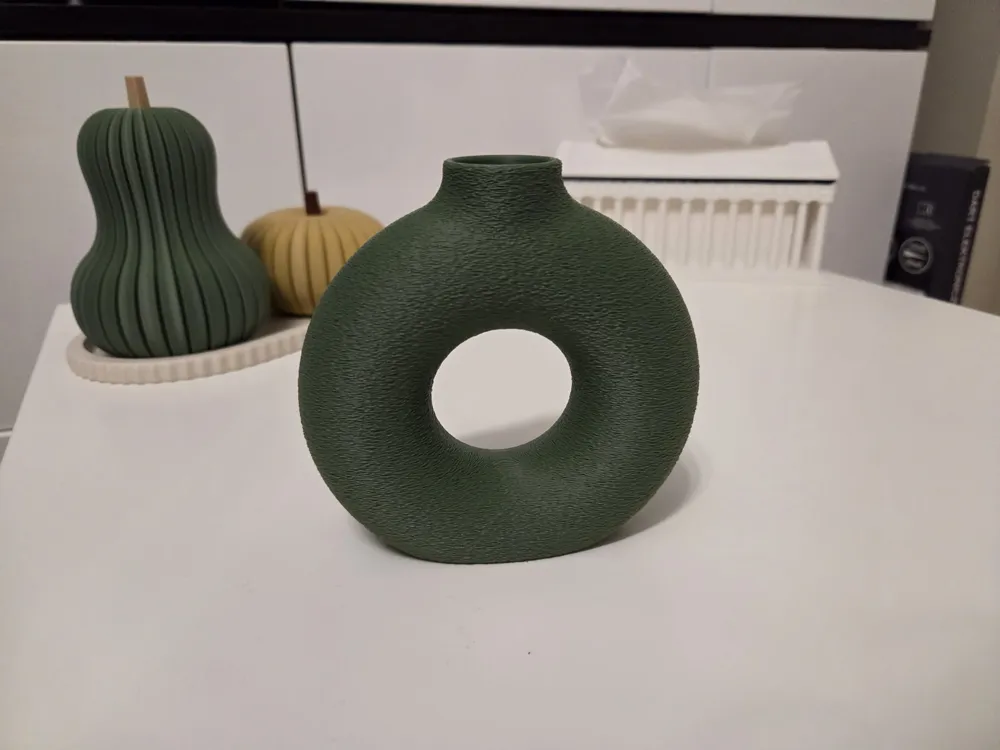 Loop Vase, Minimalist Sculptural Donut Vase, photo 4 of 4 - Loop Vase, Minimalist Sculptural Donut Vase Household