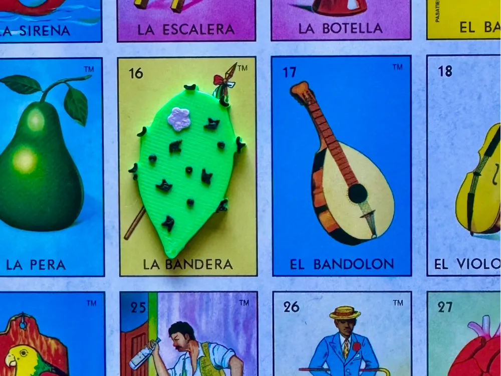 Loteria Nopal (Cactus) Token, photo 3 of 4 - Loteria Nopal (Cactus) Token Figurines & Collectibles