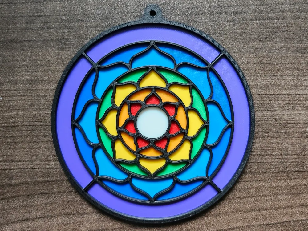Lotus Flower Faux StainGlass