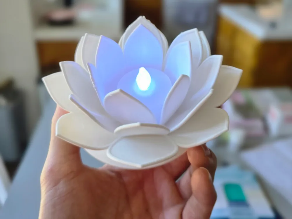 Lotus Flower Tea Light Holder Home Decor Bloom