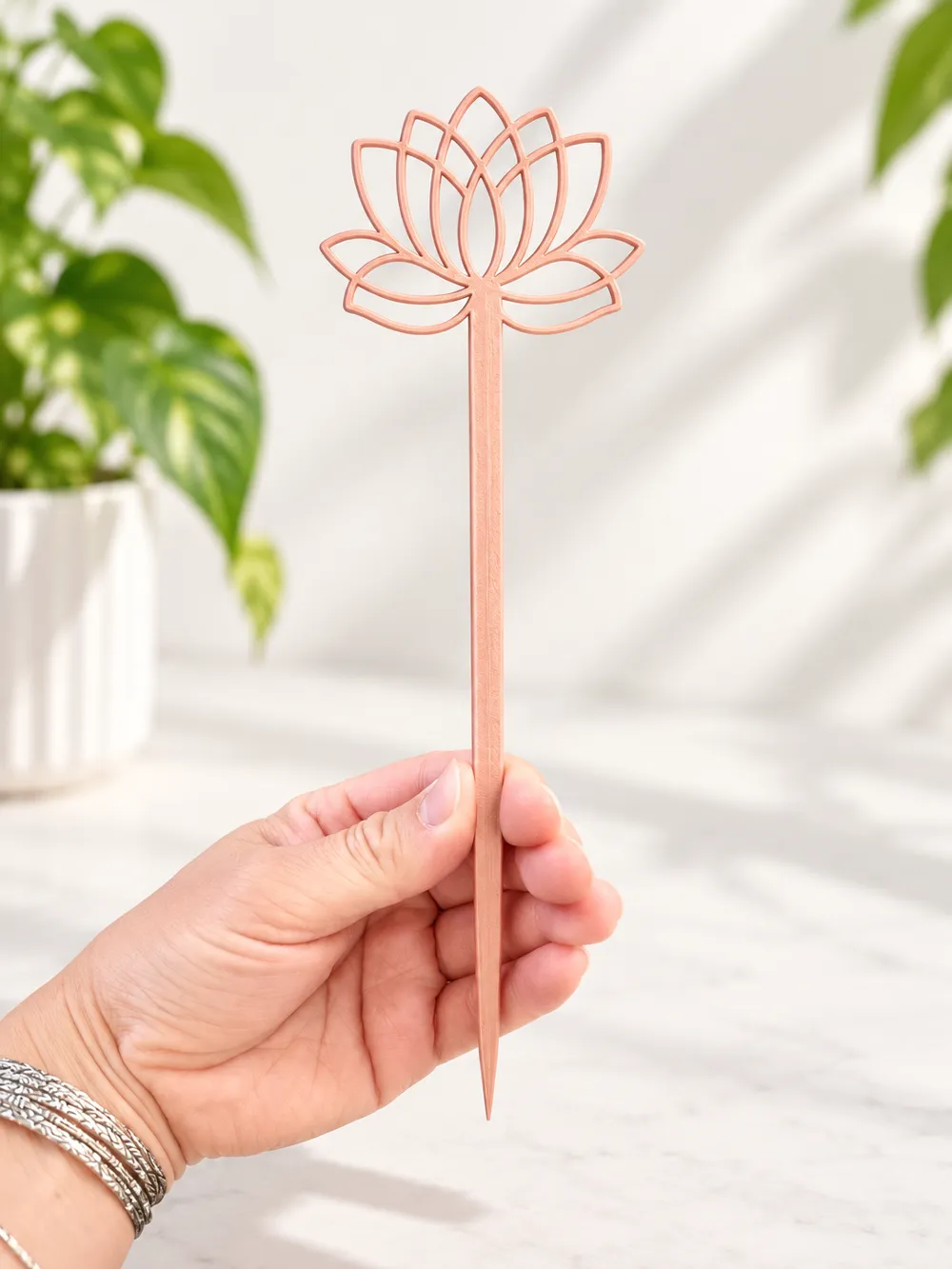Lotus Plant Trellis & Stake Set, 3 Sizes, photo 4 of 4 - Lotus Plant Trellis & Stake Set, 3 Sizes Household