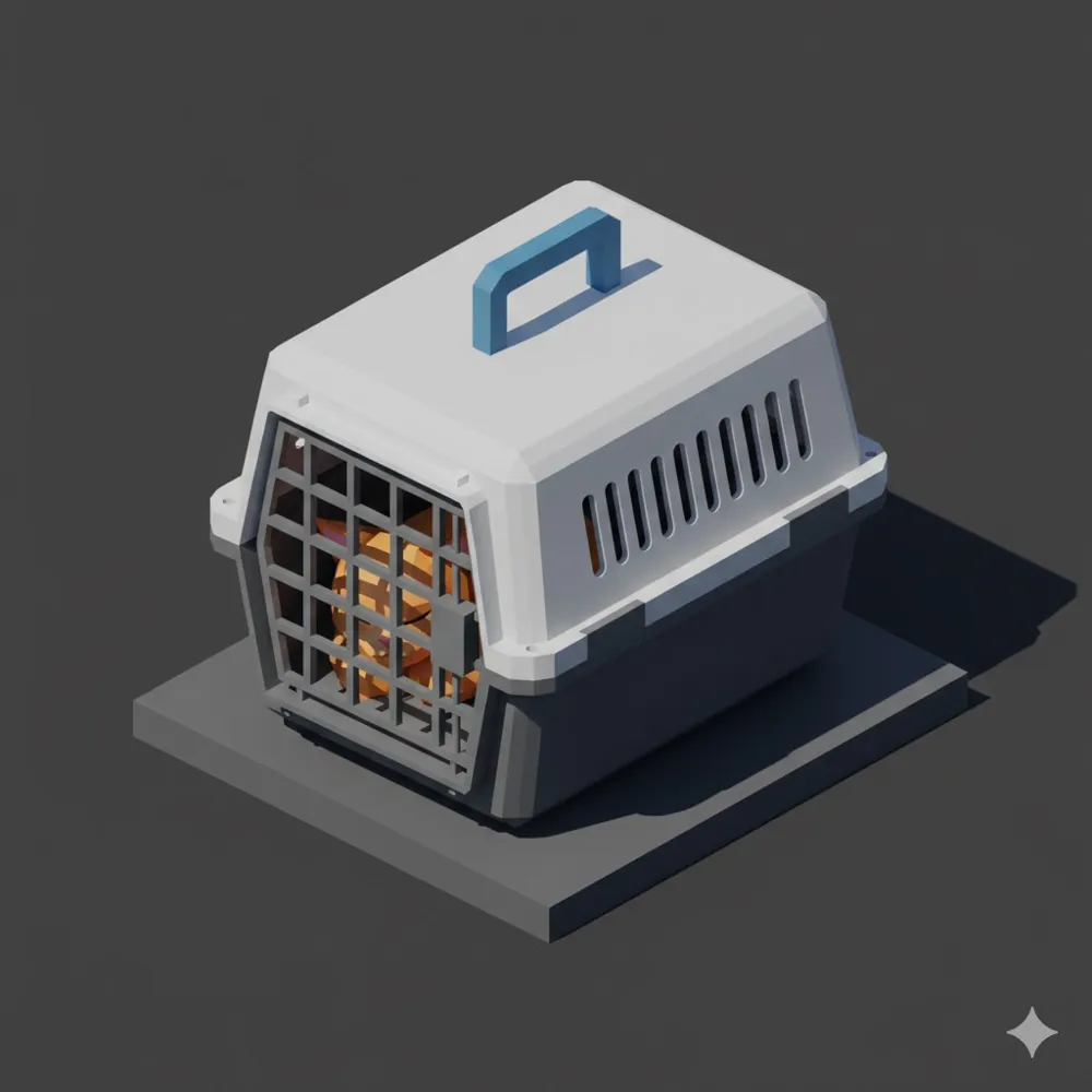 Low Poly Pet Carrier