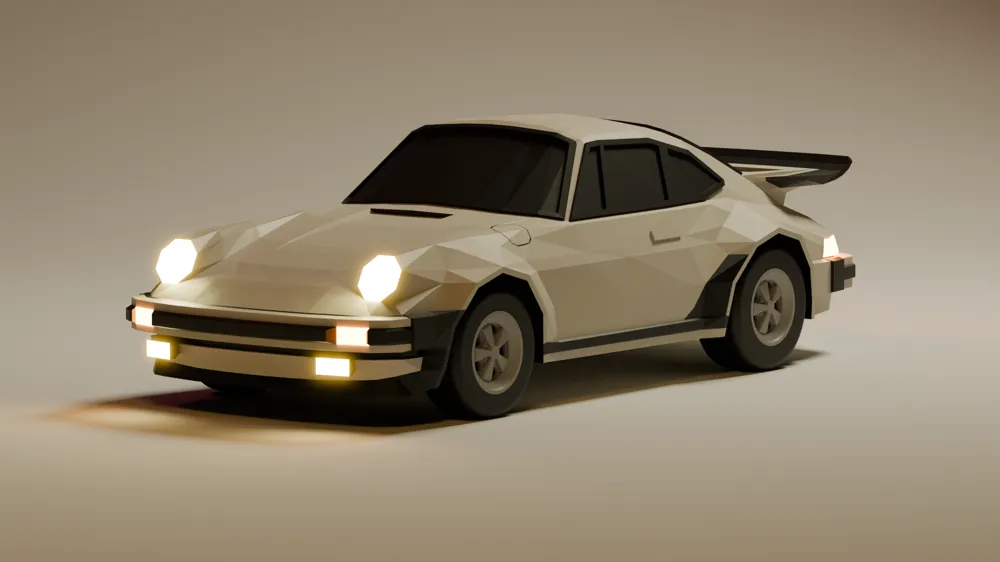 Low-Poly Porsche 911 Turbo - Modular Cars, photo 3 of 4 - JDM & Supercar Models, vehicle
