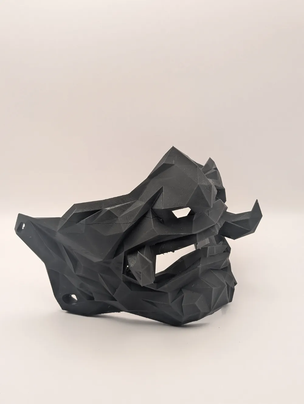 Low-Poly Samurai Mask, photo 4 of 4 - Low-Poly Samurai Mask Props & Cosplay