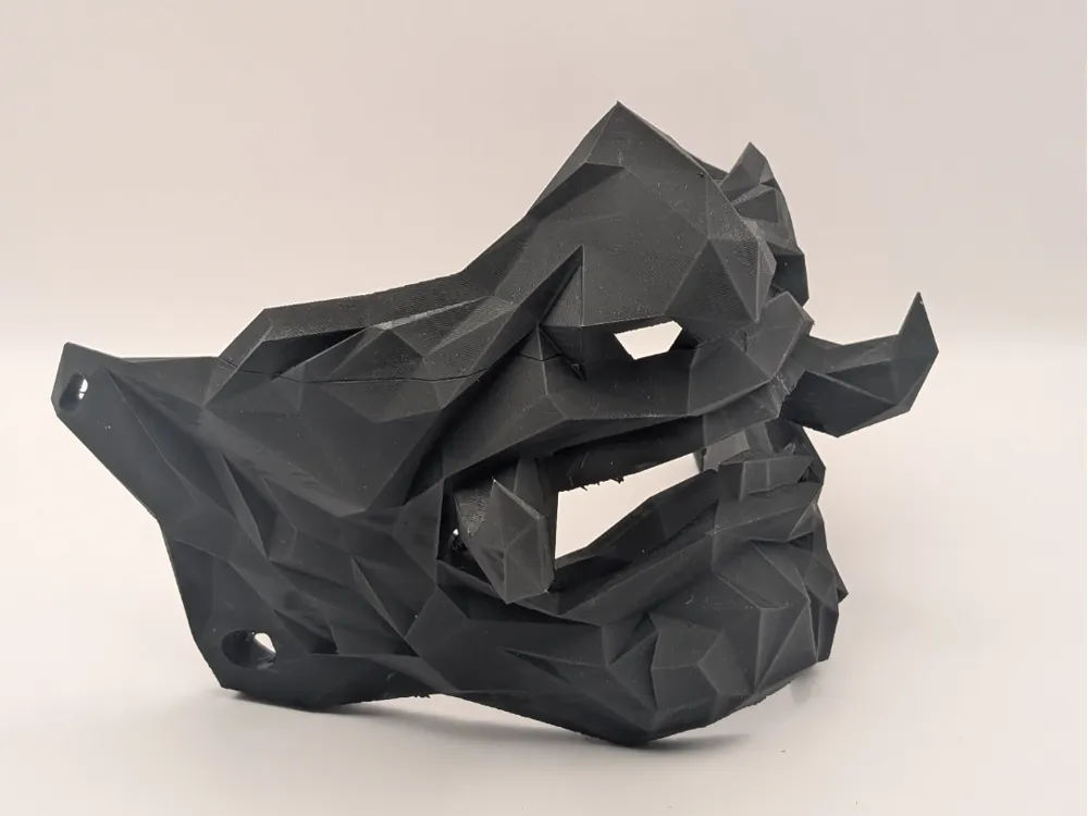 Low-Poly Samurai Mask