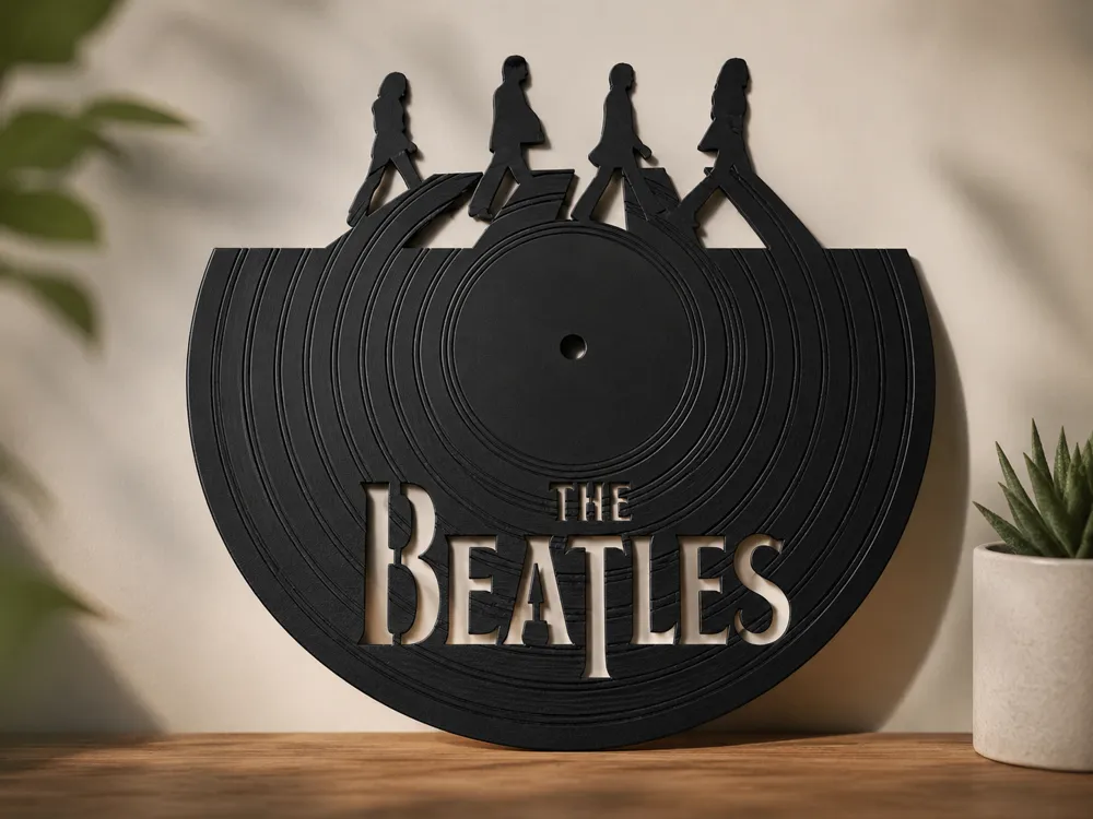 The Beatles Vinyl Record Wall Art