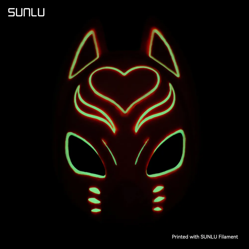 Luminous Fox Mask_SUNLU, photo 3 of 4 - Kitsune & Fox Masks, cosplay accessories
