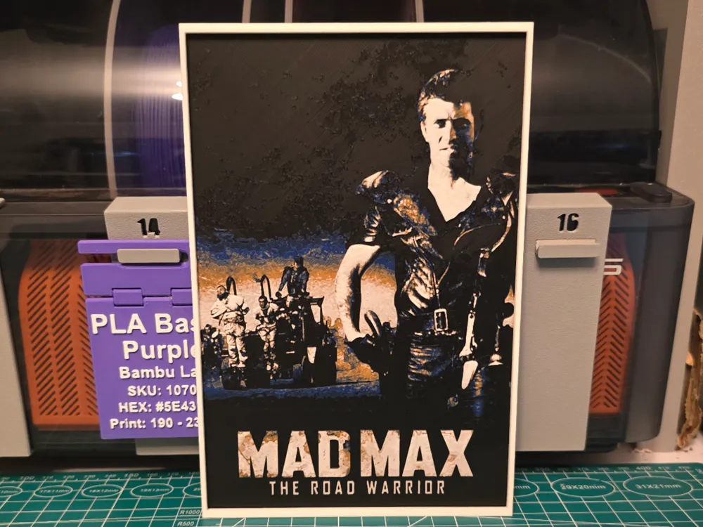 Mad Max 2 Movie Poster V2 - Hueforge Art, photo 3 of 4 - Mad Max 2 Movie Poster V2 - Hueforge Art Generative Art