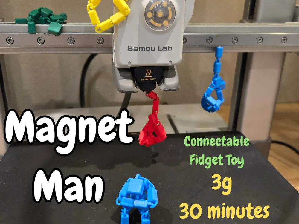 Magnet Man: Connecting floppy toys - Magnetic Fidgets, in stock