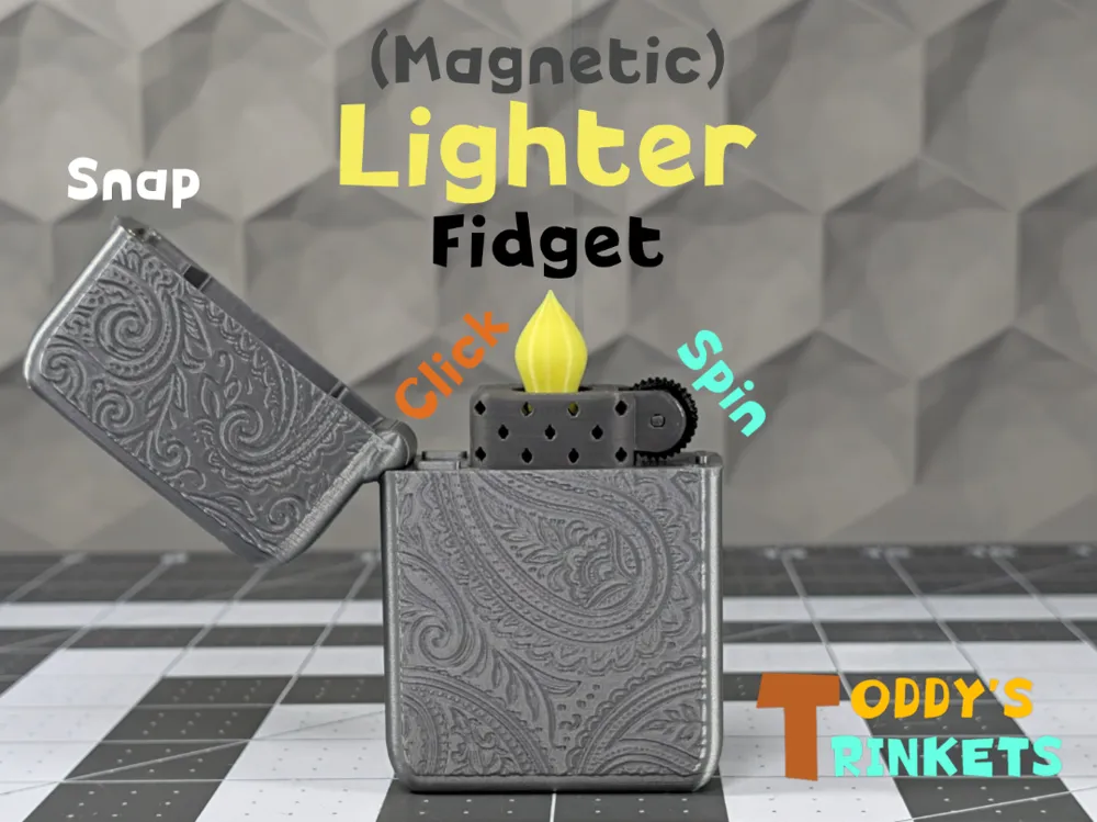 Magnetic Lighter Fidget (Zippo. Snap, Click, Spin) - Other Toys & Games, in stock in India