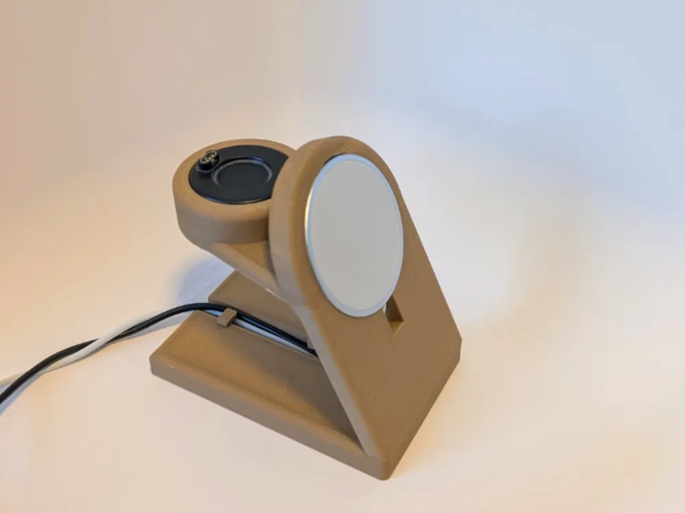 MagSafe phone stand with Garmin watch charger