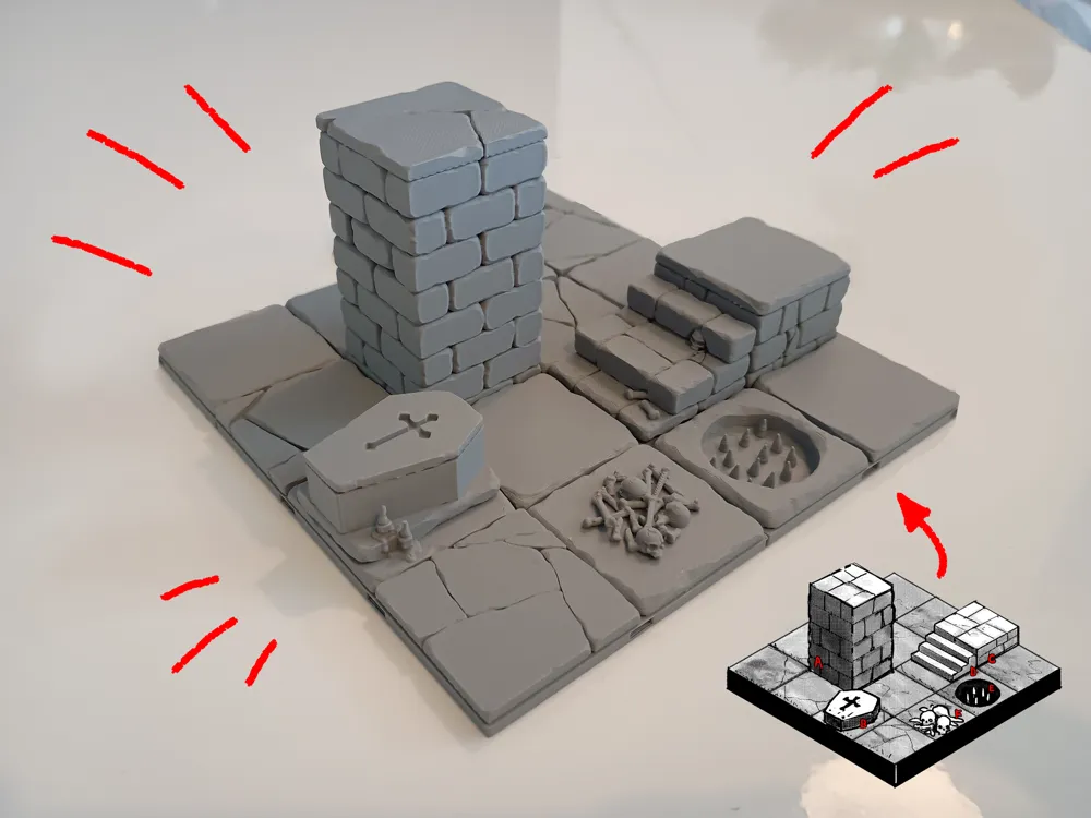 Maleghast Modular Board Terrain, photo 2 of 4 - Maleghast Modular Board Terrain Board Games & Tabletop