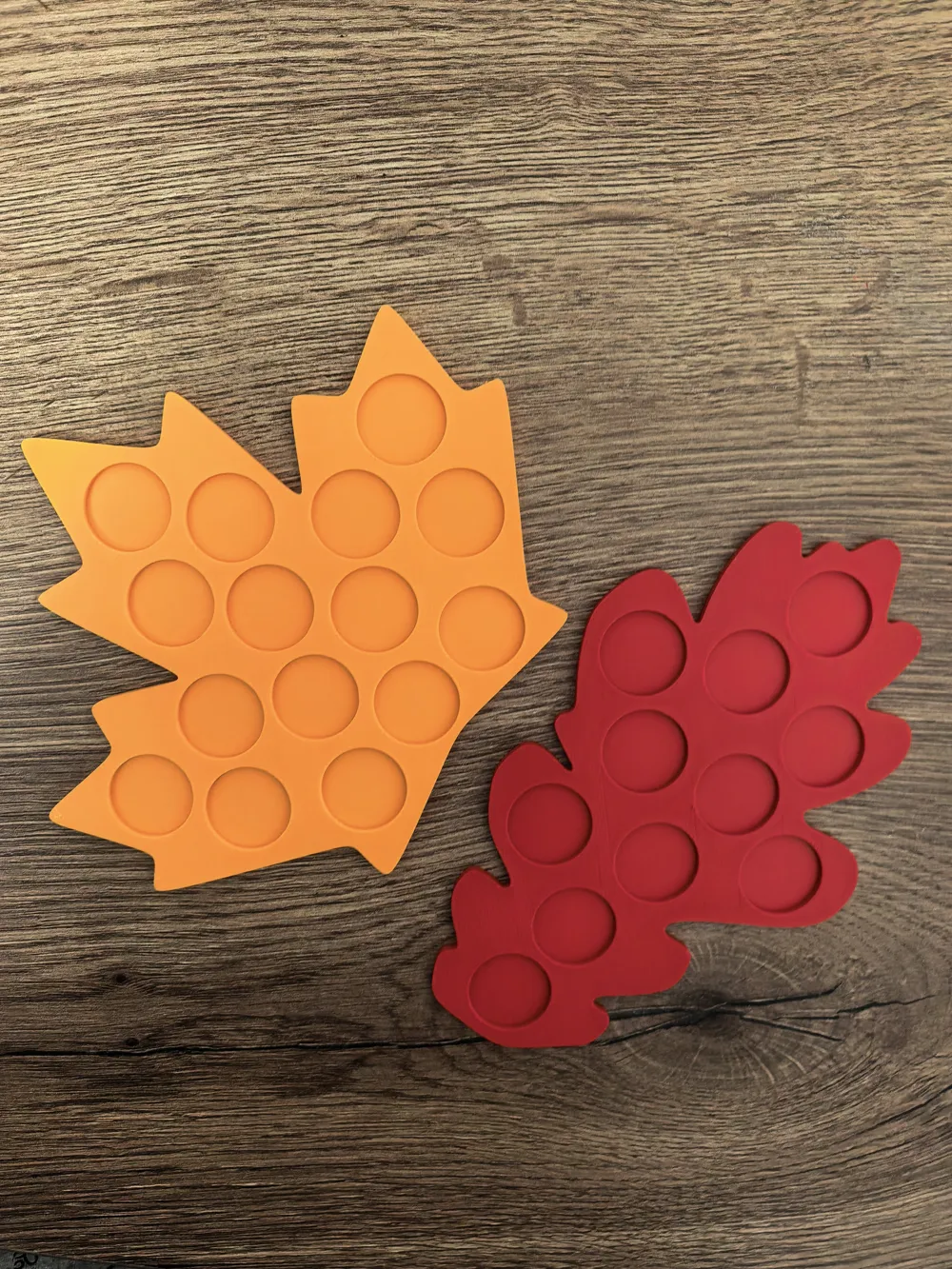 Maple and oak leaves for fiches (magnetic) 20mm, photo 2 of 4 - Maple and oak leaves for fiches (magnetic) 20mm Toys & Games