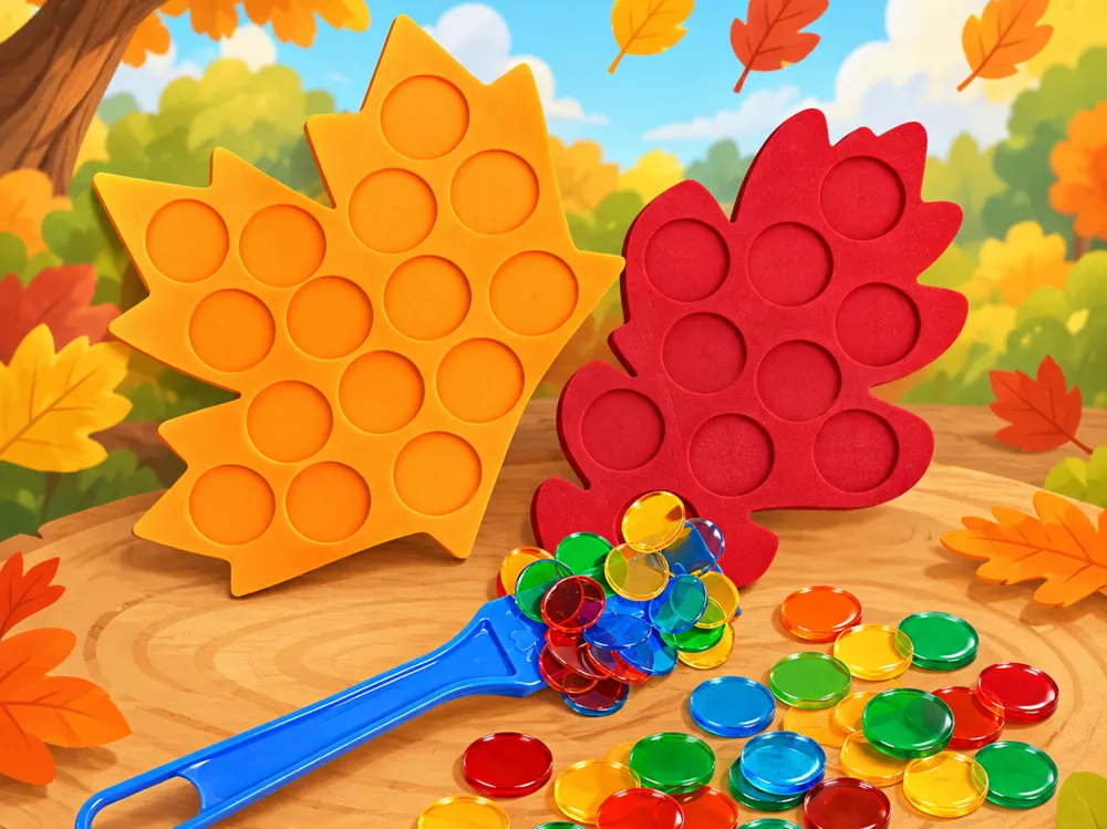 Maple and oak leaves for fiches (magnetic) 20mm - Other Toys & Games, in stock in India