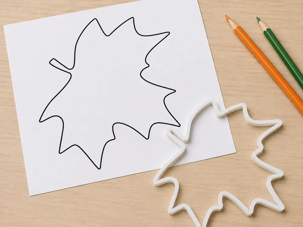 Maple Leaf Stencil Drawing Template, photo 2 of 3 - Maple Leaf Stencil Drawing Template Tools & Workshop