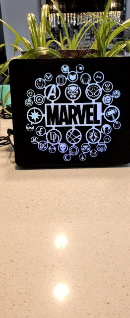 Marvel logo'S Fan art led lamp, photo 2 of 4 - Marvel logo'S Fan art led lamp Lamps & Lighting