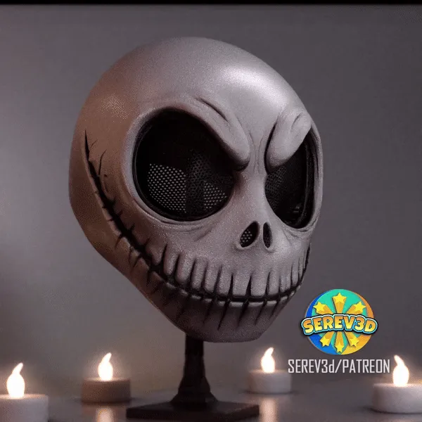 Mask-Jack Skellington Nightmare Christmas - Horror Film Masks, in stock