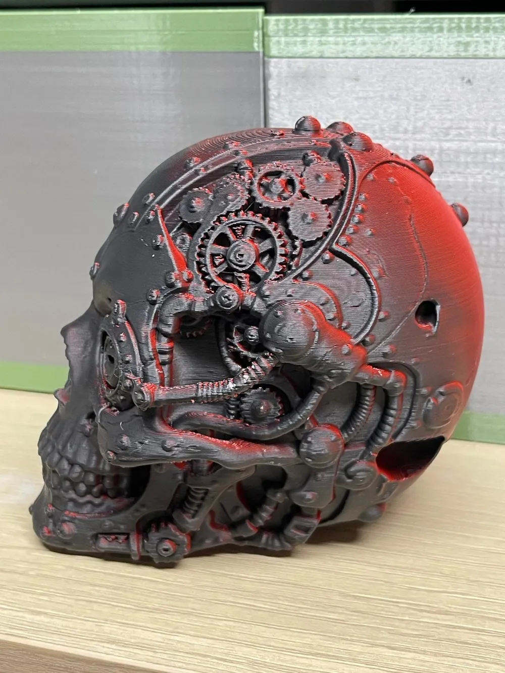 Mechanical Skull, Steampunk / Cyberpunk Design, photo 2 of 4 - Mechanical Skull, Steampunk / Cyberpunk Design Household