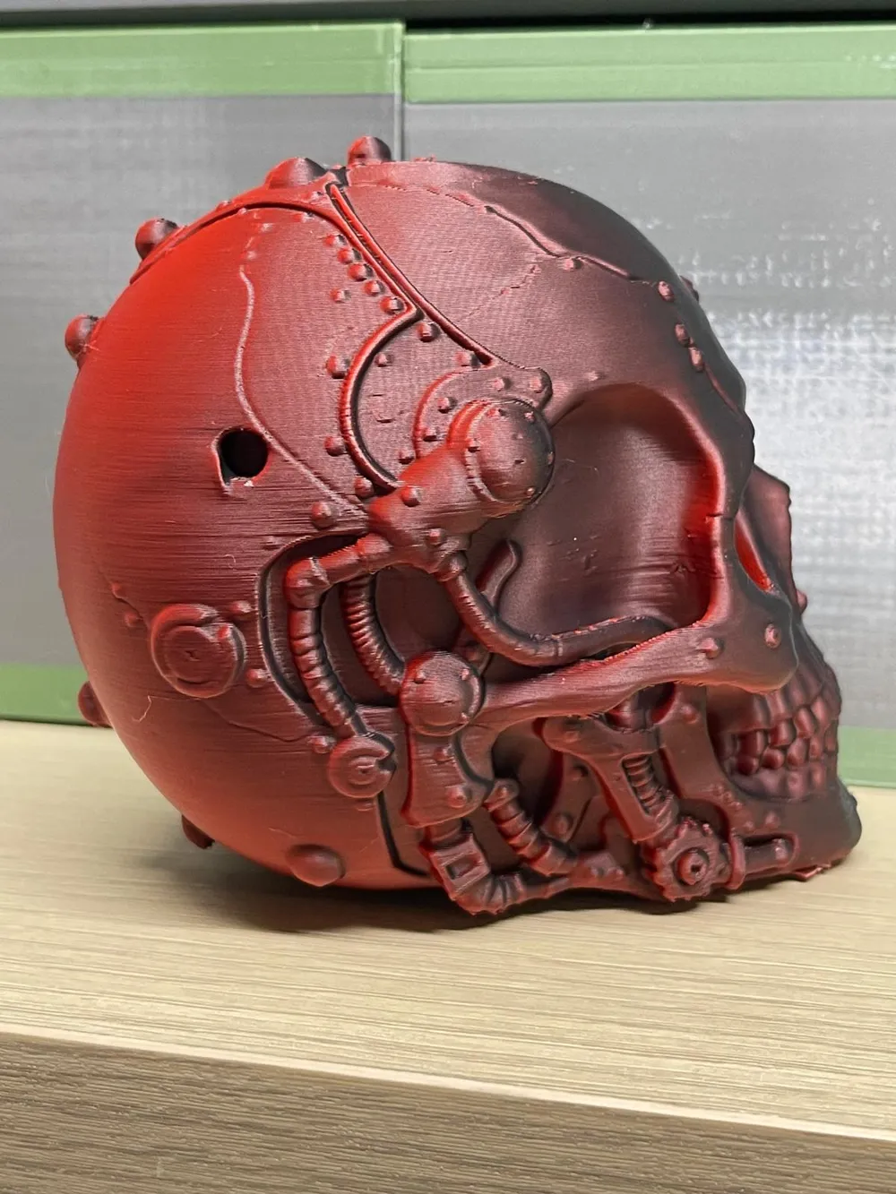 Mechanical Skull, Steampunk / Cyberpunk Design, photo 4 of 4 - Mechanical Skull, Steampunk / Cyberpunk Design Household