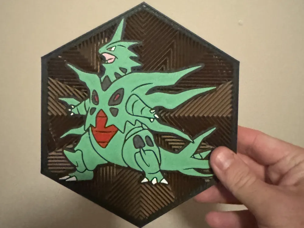 Mega #21 Mega Tyranitar Hex Wall Art, photo 4 of 4 - Mega #21 Mega Tyranitar Hex Wall Art Hobby & DIY