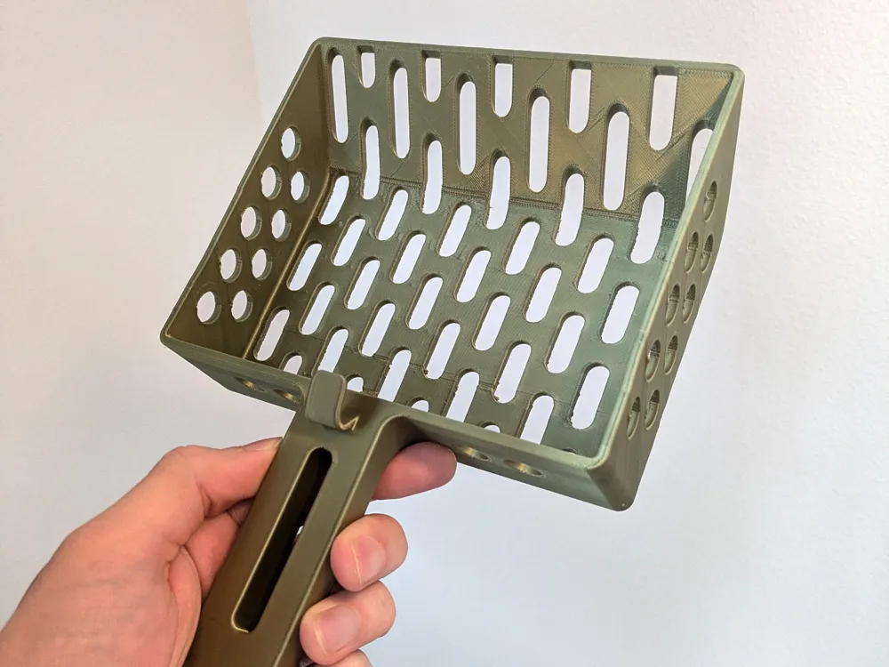 Mega Cat Litter/Pellet Scoop (A1 Mini Friendly), another view - Litter Box Accessories, poop